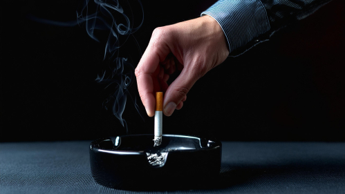 Cigarette snuffed out