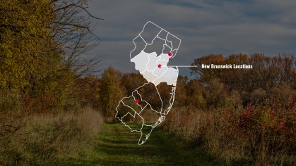 NJ Map Highlighting Central Jersey