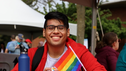 Public Health student at a health fair