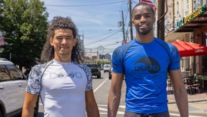 Michael Loureiro (left) and Rutgers medical student Yvan Yomba have blended their martial arts and medical backgrounds to form Street Ready LLC, a business that provides courses in conflict de-escalation, first aid and personal safety.