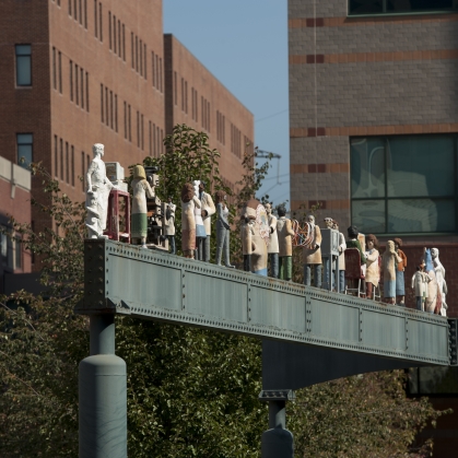 A sculpture in downtown New Brunswick
