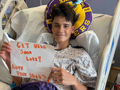 Luke Branagh in the hospital