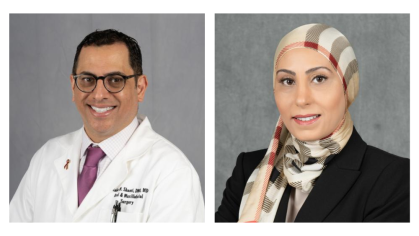 Rabie M. Shanti, associate professor of oral and maxillofacial surgery at Rutgers School of Dental Medicine’s Faculty Practice and Heba Elkassaby, associate professor of restorative dentistry