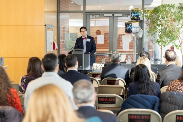 Attendees listen to a speaker at the rising stars ceremony.