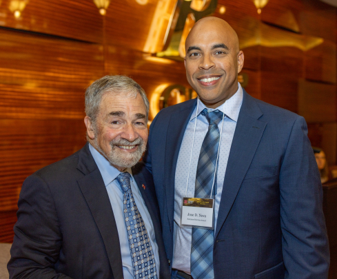 Chancellor Strom and Jose Nova, recipient of the Sustained Service Award.