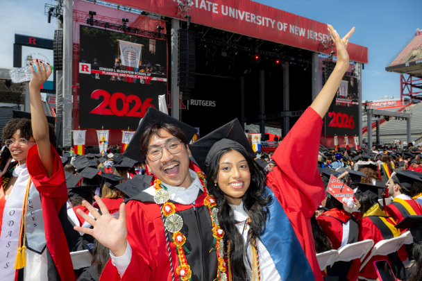 Students at commencement 